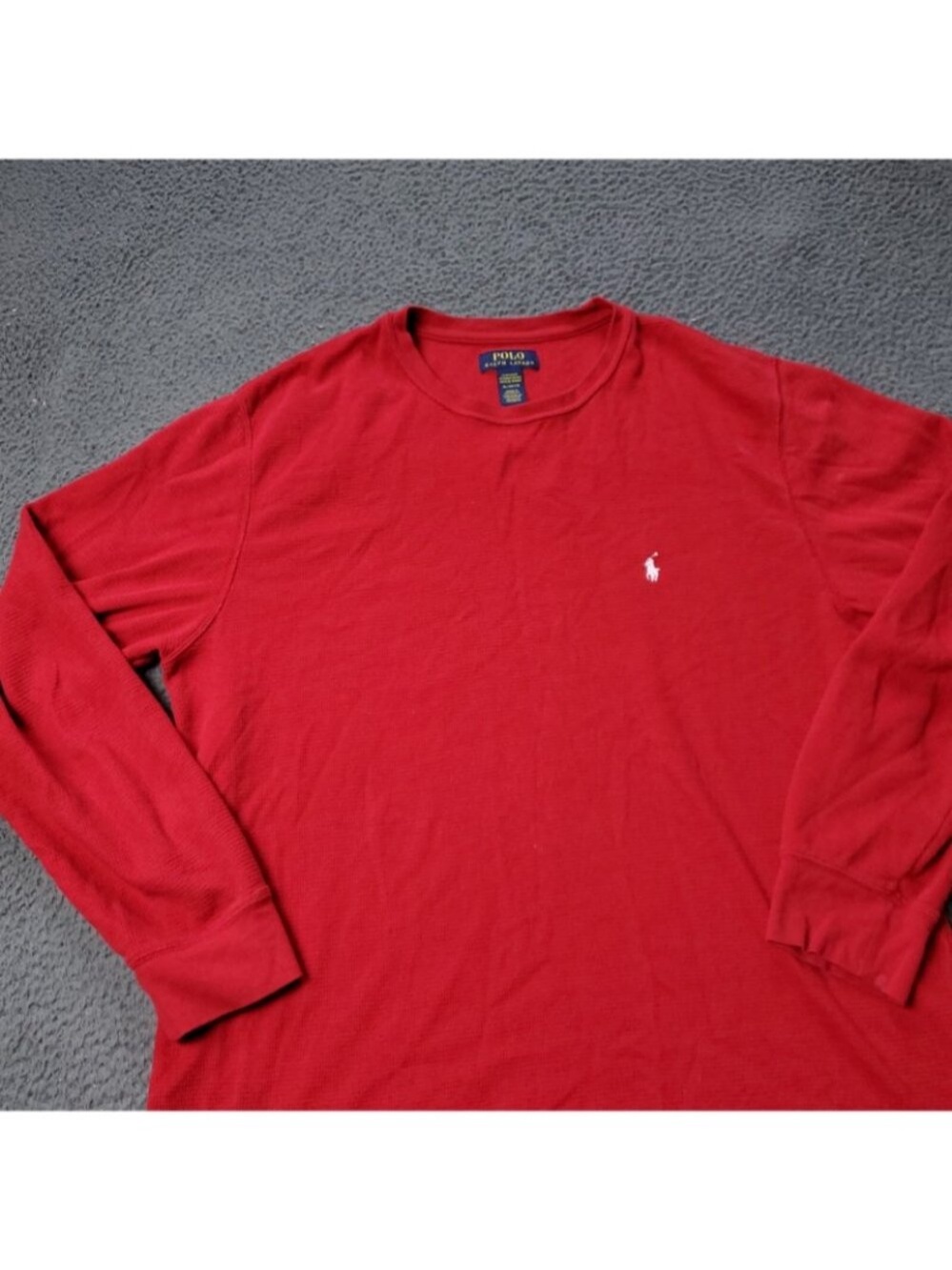 Polo Ralph Lauren Sleepwear Shirt Mens XL Extra Large Long Sleeve Cotton Red